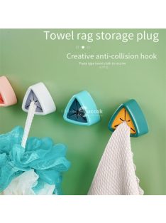   Öntapadós fali törölközőtartó Kék - Praktikus fürdőszobai kiegészítő