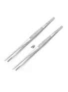 Rozsdamentes acél konyhai és grillcsipesz, hőálló és tartós kivitelben