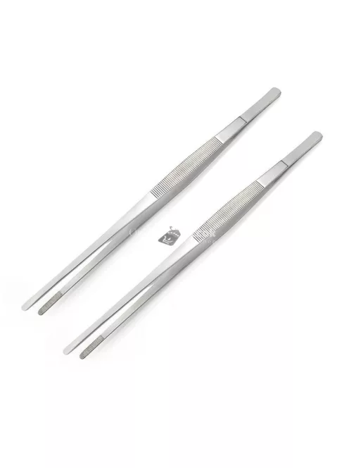 Rozsdamentes acél konyhai és grillcsipesz, hőálló és tartós kivitelben