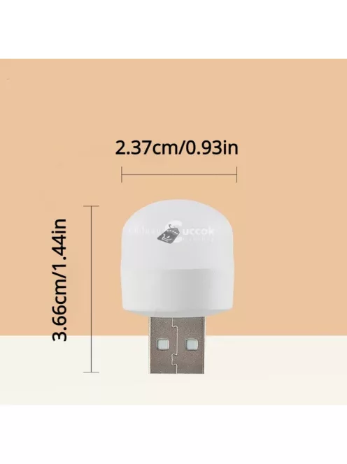 10db Mini USB Éjszakai Lámpa, Meleg Fehér és Hideg Fehér Fényű, Hordozható Világítás
