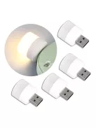 10db Mini USB Éjszakai Lámpa, Meleg Fehér és Hideg Fehér Fényű, Hordozható Világítás