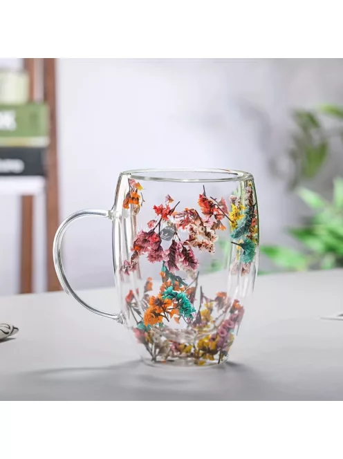 Duplafalú Hőszigetelő Kávés és Teásbögre 350ml - Ideális Meleg Italokhoz