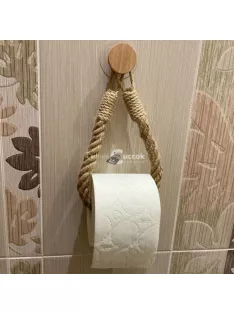   Kenderkötél WC Papír Tartó - Természetes Anyagból Készült Fürdőszobai Kiegészítő