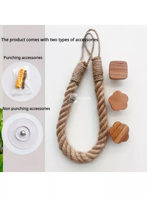 Kenderkötél WC Papír Tartó - Természetes Anyagból Készült Fürdőszobai Kiegészítő