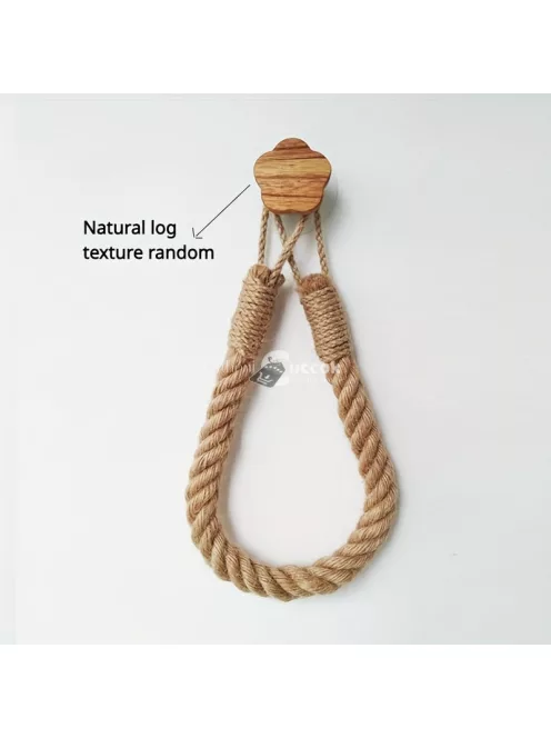 Kenderkötél WC Papír Tartó - Természetes Anyagból Készült Fürdőszobai Kiegészítő