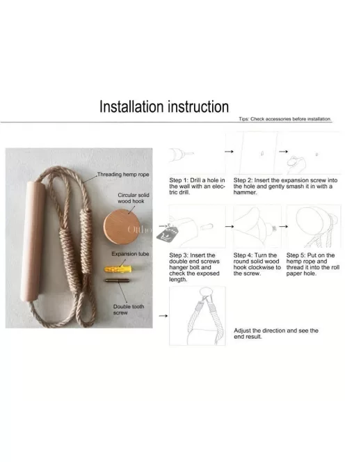 Kenderkötél WC Papír Tartó - Természetes Anyagból Készült Fürdőszobai Kiegészítő