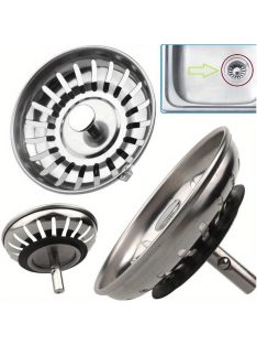   Rozsdamentes Acél Konyhai Szűrődugó Mosogatóhoz - Hatékony Vízleeresztő és Törmelékfogó Megoldás