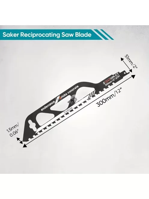 Szablyafűrészlap Téglához 30cm - Nagy Teljesítményű és Tartós Vágóeszköz Építőanyagokhoz