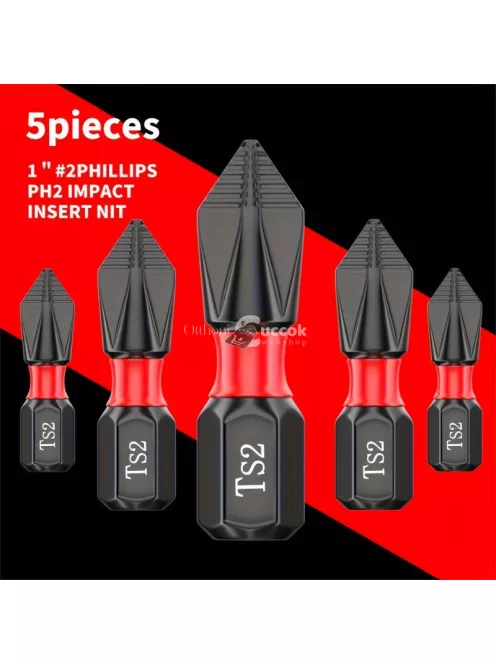 5db Volfrámacél Mágneses Bitfej - Precíziós Csavarhúzó Kiegészítők