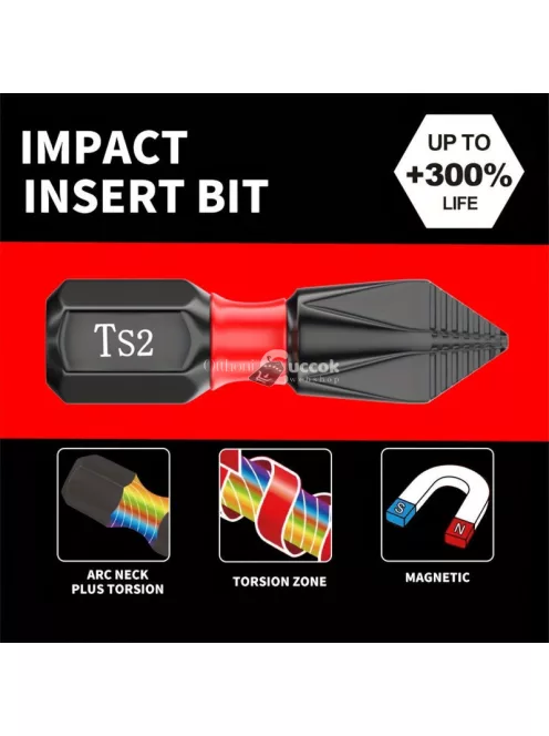 5db Volfrámacél Mágneses Bitfej - Precíziós Csavarhúzó Kiegészítők