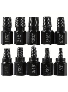   10 db Törtcsavar Eltávolító Készlet - Hatékony Szerszámkészlet Sérült Csavarok Kihúzásához