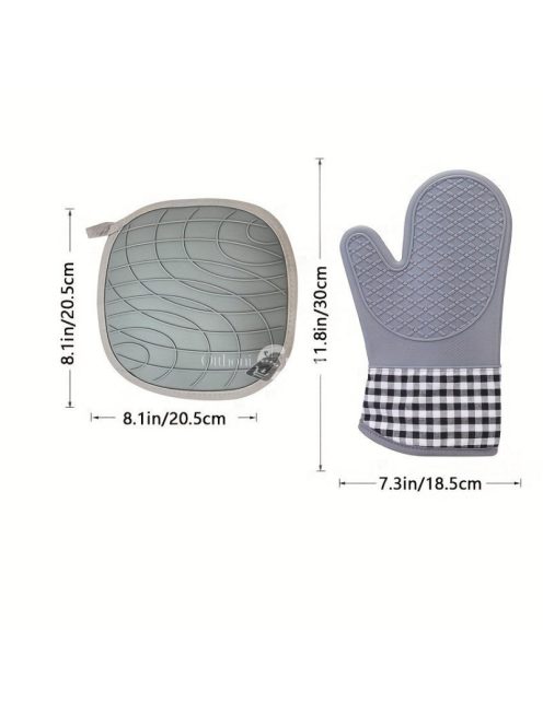 1db Kétkezes Szilikon, Hőálló Sütőkesztyű - Konyhai Védelem Magas Hőmérséklet Ellen