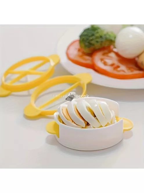 3 az 1-ben Tojásszeletelő - Többfunkciós Konyhai Eszköz Tojás Szeleteléséhez, Darabolásához és Aprításához