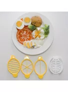 3 az 1-ben Tojásszeletelő - Többfunkciós Konyhai Eszköz Tojás Szeleteléséhez, Darabolásához és Aprításához