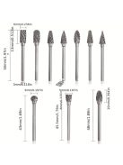 Profilmaró és Sorjamaró Készlet 10db - Precíziós Szerszámkészlet Fémmegmunkáláshoz