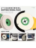 10db Rövidszálú Gyapjú Polírozó Korong Polírozógéphez Felületkezelésre