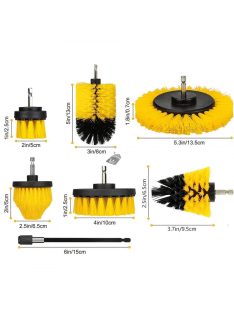   7db Fúrógéphez Illeszthető Súrolókefe Készlet Tisztításhoz