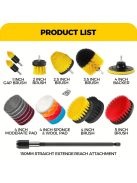 7db Fúrógéphez Illeszthető Súrolókefe Készlet Tisztításhoz