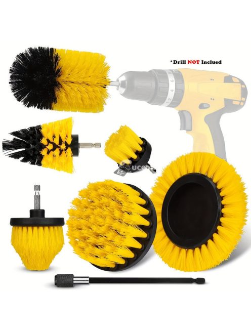 7db Fúrógéphez Illeszthető Súrolókefe Készlet Tisztításhoz