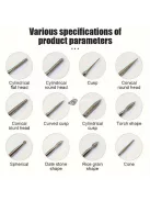 30db Gyémántfejű Csiszoló Készlet Gravírozógéphez - Precíziós Kiegészítők