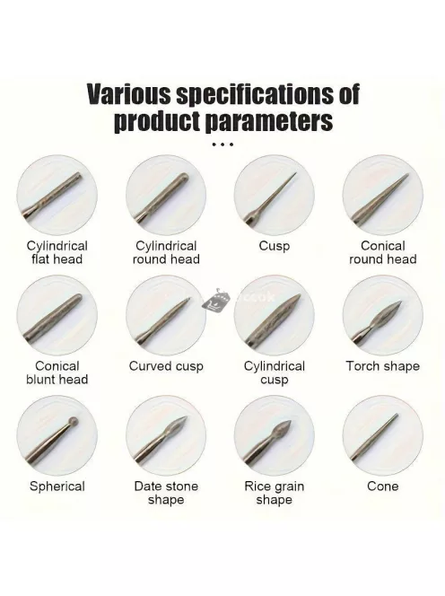 30db Gyémántfejű Csiszoló Készlet Gravírozógéphez - Precíziós Kiegészítők