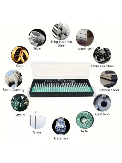 30db Gyémántfejű Csiszoló Készlet Gravírozógéphez - Precíziós Kiegészítők