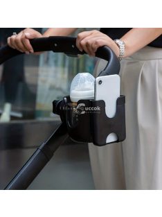   Univerzális pohártartó babakocsikhoz, Fekete - Praktikus kiegészítő sétákhoz és utazásokhoz