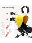 Univerzális pohártartó babakocsikhoz, Fekete - Praktikus kiegészítő sétákhoz és utazásokhoz