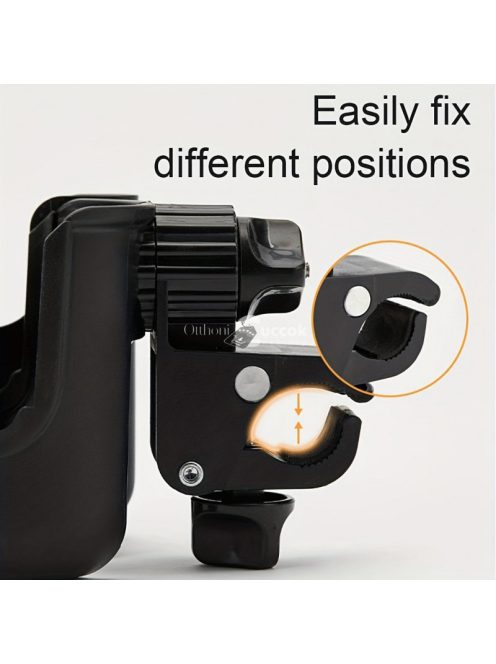 Univerzális pohártartó babakocsikhoz, Fekete - Praktikus kiegészítő sétákhoz és utazásokhoz