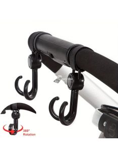   Akasztó Babakocsihoz, Forgatható Kampó - Praktikus Kiegészítő Szülőknek és Gondozóknak