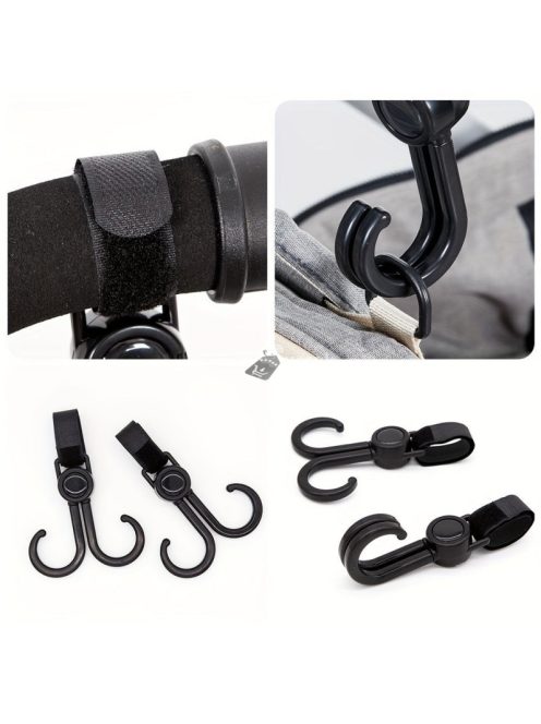 Akasztó Babakocsihoz, Forgatható Kampó - Praktikus Kiegészítő Szülőknek és Gondozóknak