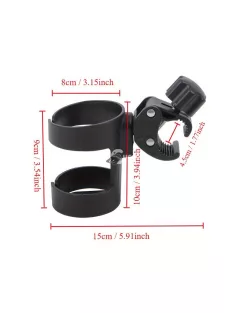   Univerzális, 360 fokban Forgatható Pohártartó Babakocsihoz, Stabil és Könnyen Rögzíthető