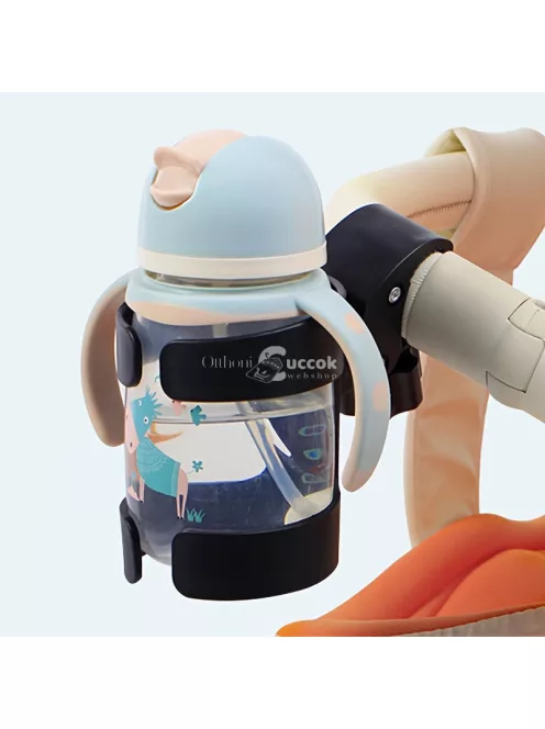 Univerzális, 360 fokban Forgatható Pohártartó Babakocsihoz, Stabil és Könnyen Rögzíthető