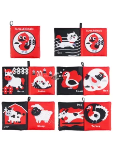   Kontrasztos Babakönyv Rovarok - Fejlesztő Képeskönyv Csecsemőknek és Kisgyermekeknek