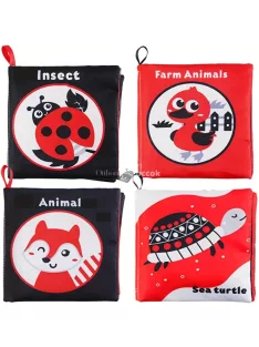   Kontrasztos Babakönyv Rovarok - Fejlesztő Képeskönyv Csecsemőknek és Kisgyermekeknek