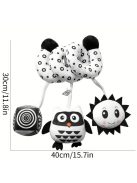 Babaágy Dekoráció Fekete-fehér Függő Játék Méhecske - Fejlesztő és Megnyugtató Babaszoba Kiegészítő