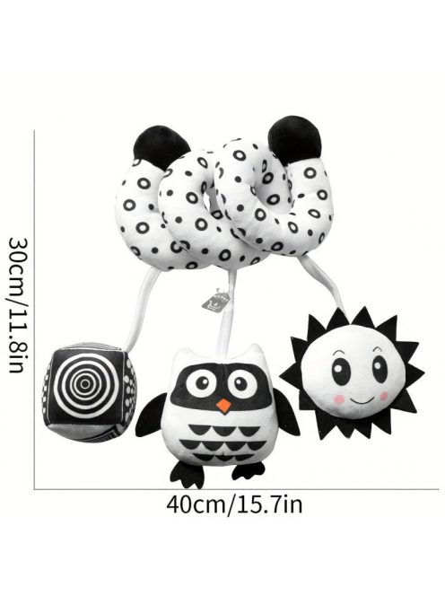 Babaágy Dekoráció Fekete-fehér Függő Játék Méhecske - Fejlesztő és Megnyugtató Babaszoba Kiegészítő