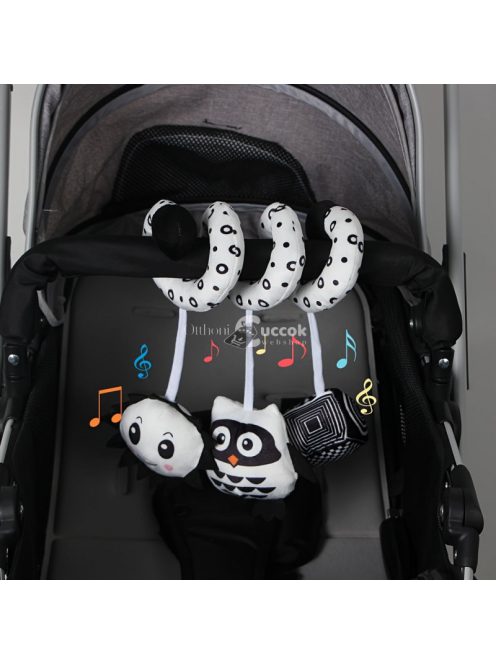 Babaágy Dekoráció Fekete-fehér Függő Játék Méhecske - Fejlesztő és Megnyugtató Babaszoba Kiegészítő