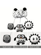 Babaágy Dekoráció Fekete-fehér Függő Játék Méhecske - Fejlesztő és Megnyugtató Babaszoba Kiegészítő