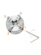 Eszterga Tokmány Három pofás fémmegmunkáláshoz, precíziós rögzítésre