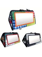 Fekete-Fehér Oktatószőnyeg Babáknak Piros - Kontrasztos Fejlesztő Játszószőnyeg Csecsemőknek