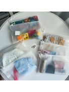 5db Átlátszó Cipzáros Rendszerező Tasak Utazáshoz és Tároláshoz