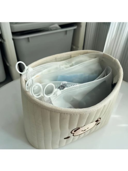 5db Átlátszó Cipzáros Rendszerező Tasak Utazáshoz és Tároláshoz