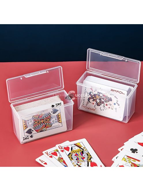 2db Átlátszó Műanyag Kártyatartó Doboz Gyűjtőknek és Tároláshoz