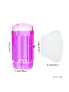 Fekete körömlakk bélyegző készlet kaparóval - DIY manikűr eszköz a professzionális eredményekért