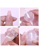 Fekete körömlakk bélyegző készlet kaparóval - DIY manikűr eszköz a professzionális eredményekért