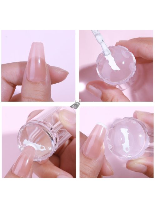 Fekete körömlakk bélyegző készlet kaparóval - DIY manikűr eszköz a professzionális eredményekért