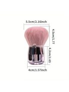 1db Körömművészeti Portisztító Kefe - Kerek Gomba Alakú, Puha Gél Sminkkefe Manikűr Kiegészítőkhöz és Eszközökhöz