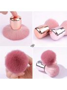 1db Körömművészeti Portisztító Kefe - Kerek Gomba Alakú, Puha Gél Sminkkefe Manikűr Kiegészítőkhöz és Eszközökhöz