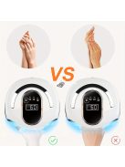 Fekete UV védő kesztyűk gél manikűrhöz és műkörömhöz, ujjatlan kesztyűk szalonoknak és otthoni használatra